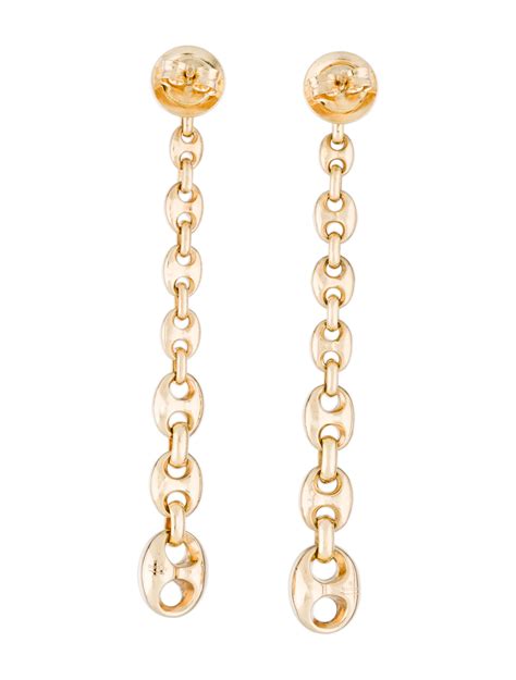 gucci pink gold marina chain earrings|Gucci Marina Chain single earring in gold.